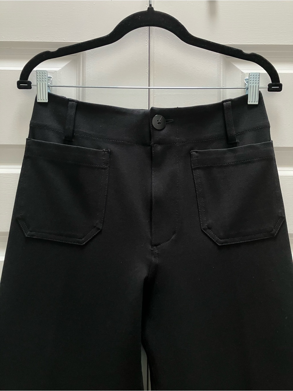 Anthropologie Maeve The Colette Ponte Crop Wide Leg Pants Black size 27 - Picture 4 of 13